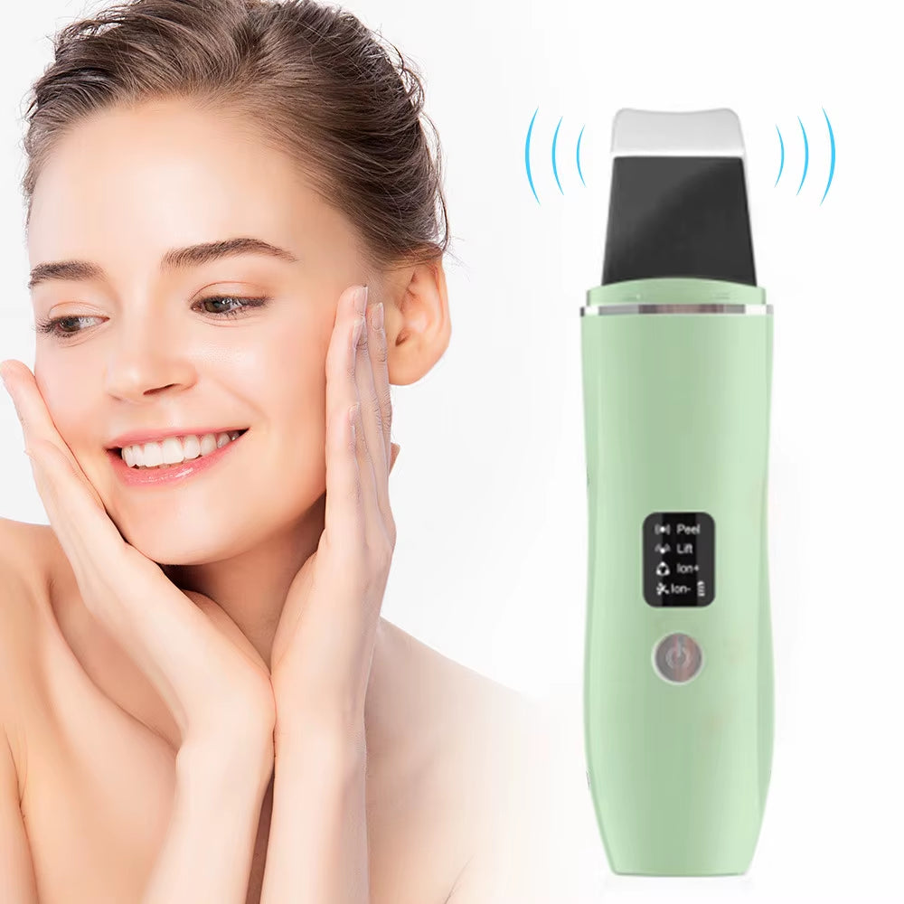 Revolutionary Ultrasonic Skin Scrubber: Blackhead Remover & Facial Cleanser with 4 Modes for Deep Cleansing and Skin Lifting