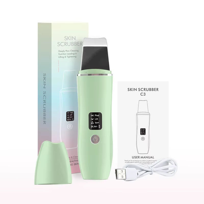 Revolutionary Ultrasonic Skin Scrubber: Blackhead Remover & Facial Cleanser with 4 Modes for Deep Cleansing and Skin Lifting